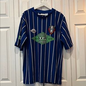 Vintage Jerzees Striped Soccer Jersey